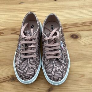 Superga snake pattern shoes